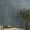 Les Carreaux De Jean  Faïence Pour Cuisine<Faience Effet Zellige Bleu MASSIMO Smoke Blue 5x40cm - Les Carreaux de Jean