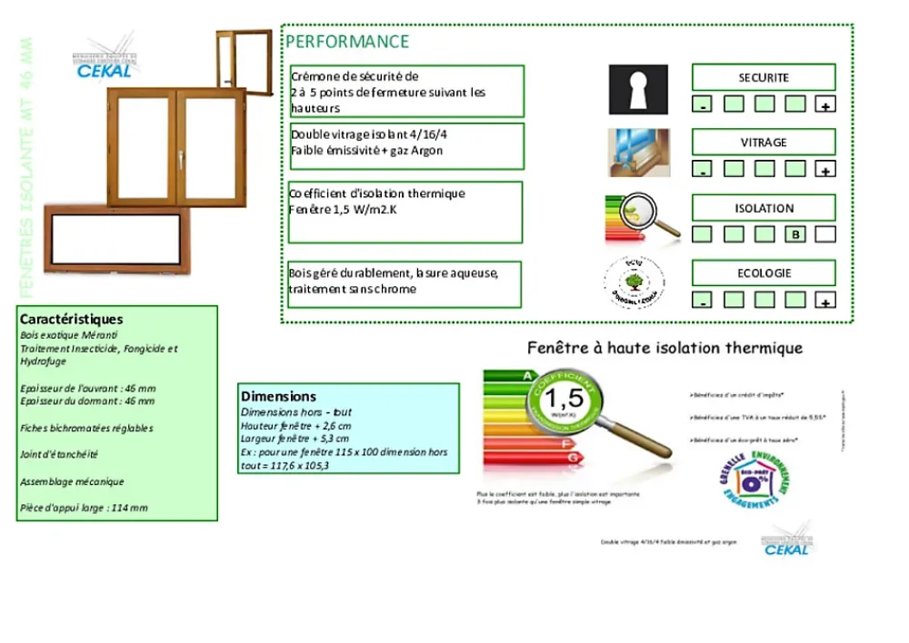 Gd Menuiseries Fenetre Bois 1 Vantail H115 X L80 Côte Tableau Tirant Droite, Poignee (ref 010220f9)- Fenêtre Bois
