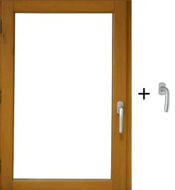 Gd Menuiseries Fenetre Bois 1 Vantail H95 X L80 Côte Tableau Tirant Gauche, Poignee (ref 010220f9)- Fenêtre Bois