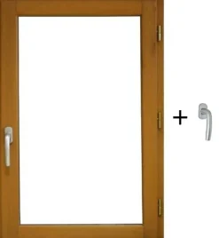 Gd Menuiseries Fenetre Bois 1 Vantail H75 X L80 Côte Tableau Tirant Droite, Poignee (ref 010220f9)- Fenêtre Bois