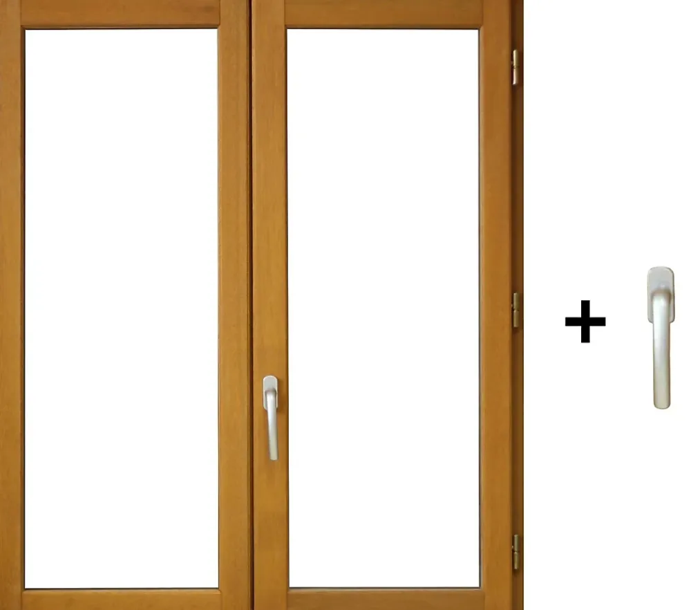 Gd Menuiseries Fenêtre Bois<Fenetre Bois 2 Vantaux H125 X L120 Côte Tableau, Poignee (ref 010220f9)