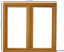 Gd Menuiseries Fenêtre Bois<Fenetre Bois 2 Vantaux H195 X L110, Tapees Iso 120 (3 De 2,28m), Poignee