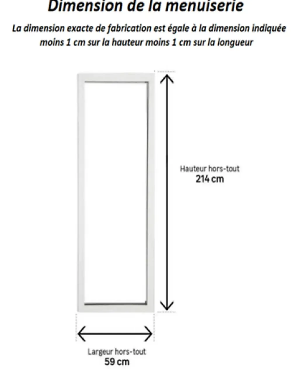 Gd Menuiseries Fenêtre Pvc<Fenetre Fixe En Aluminium Blanc Vertical H215 X L60