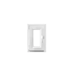GoodHome Fenêtre 1 vantail oscillo-battante, tirant gauche double vitrage en PVC blanc l.45 x H.63 cm- Fenêtre Pvc