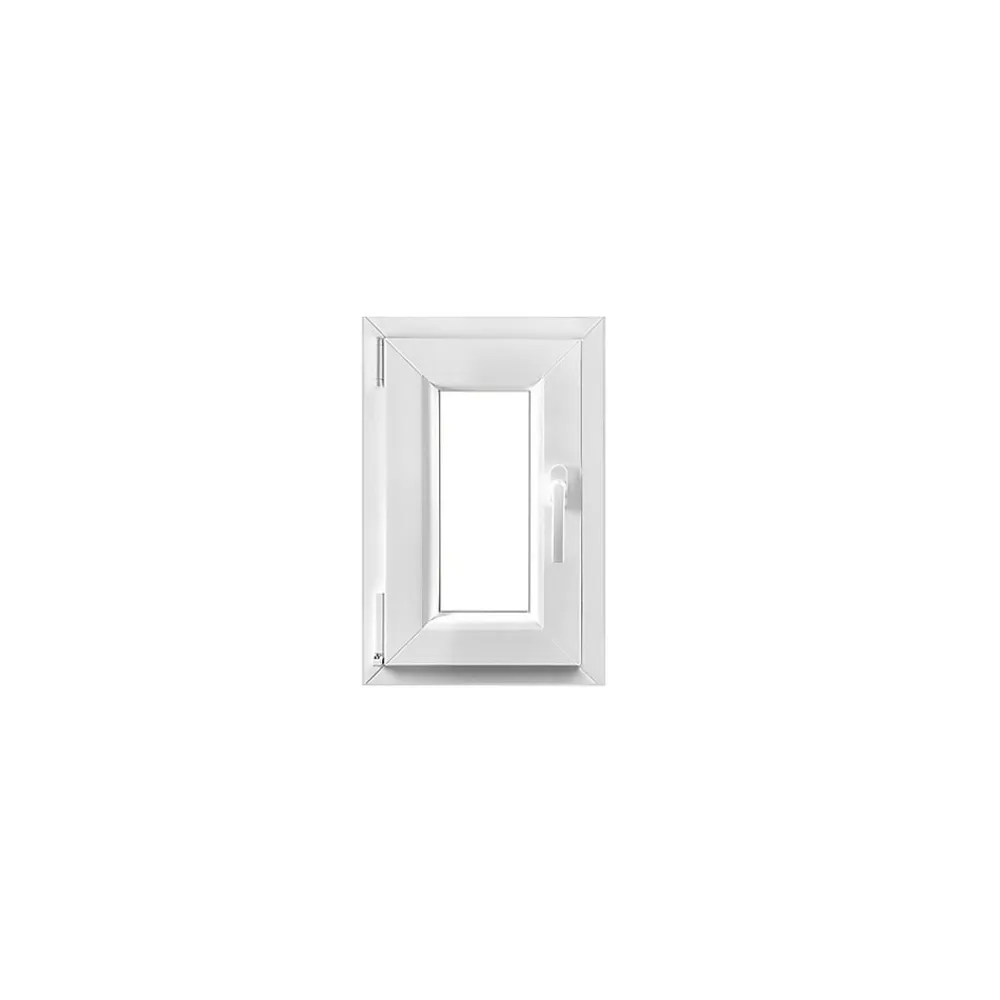 GoodHome Fenêtre 1 vantail oscillo-battante, tirant gauche double vitrage en PVC blanc l.45 x H.63 cm- Fenêtre Pvc