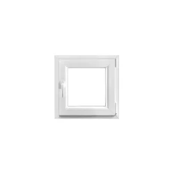 GoodHome Fenêtre Pvc<Fenêtre 1 vantail oscillo-battante, tirant droit double vitrage en PVC blanc l.65 x H.63 cm