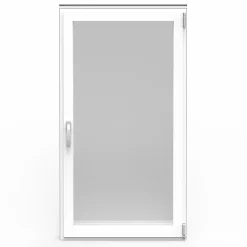 GoodHome Fenêtre Aluminium<Fenêtre 1 vantail oscillo-battante, tirant gauche double vitrage en aluminium blanc l.63 x H.77 cm