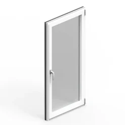 GoodHome Fenêtre Aluminium<Fenêtre 1 vantail oscillo-battante, tirant gauche double vitrage en aluminium blanc l.63 x H.77 cm