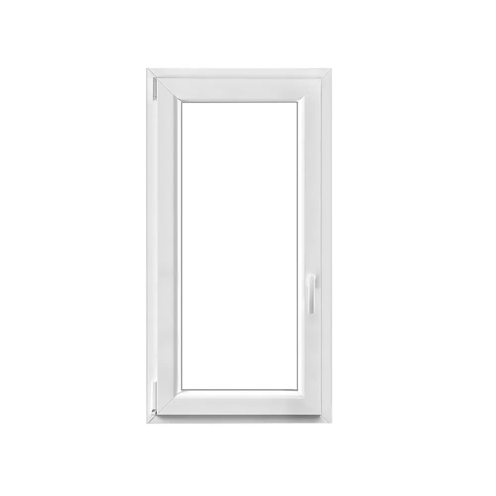 GoodHome Fenêtre 1 vantail oscillo-battante, tirant gauche double vitrage en PVC blanc l.65 x H.118 cm- Fenêtre Pvc