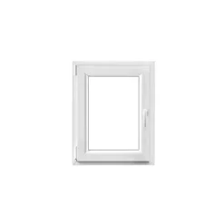 GoodHome Fenêtre 1 vantail oscillo-battante, tirant gauche double vitrage en PVC blanc l.65 x H.78 cm- Fenêtre Pvc