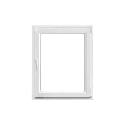 GoodHome Fenêtre 1 vantail oscillo-battante, tirant droit double vitrage en PVC blanc l.85 x H.98 cm- Fenêtre Pvc