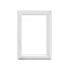 GoodHome Fenêtre Pvc<Fenêtre 1 vantail oscillo-battante, tirant droit double vitrage en PVC blanc l.85 x H.118 cm
