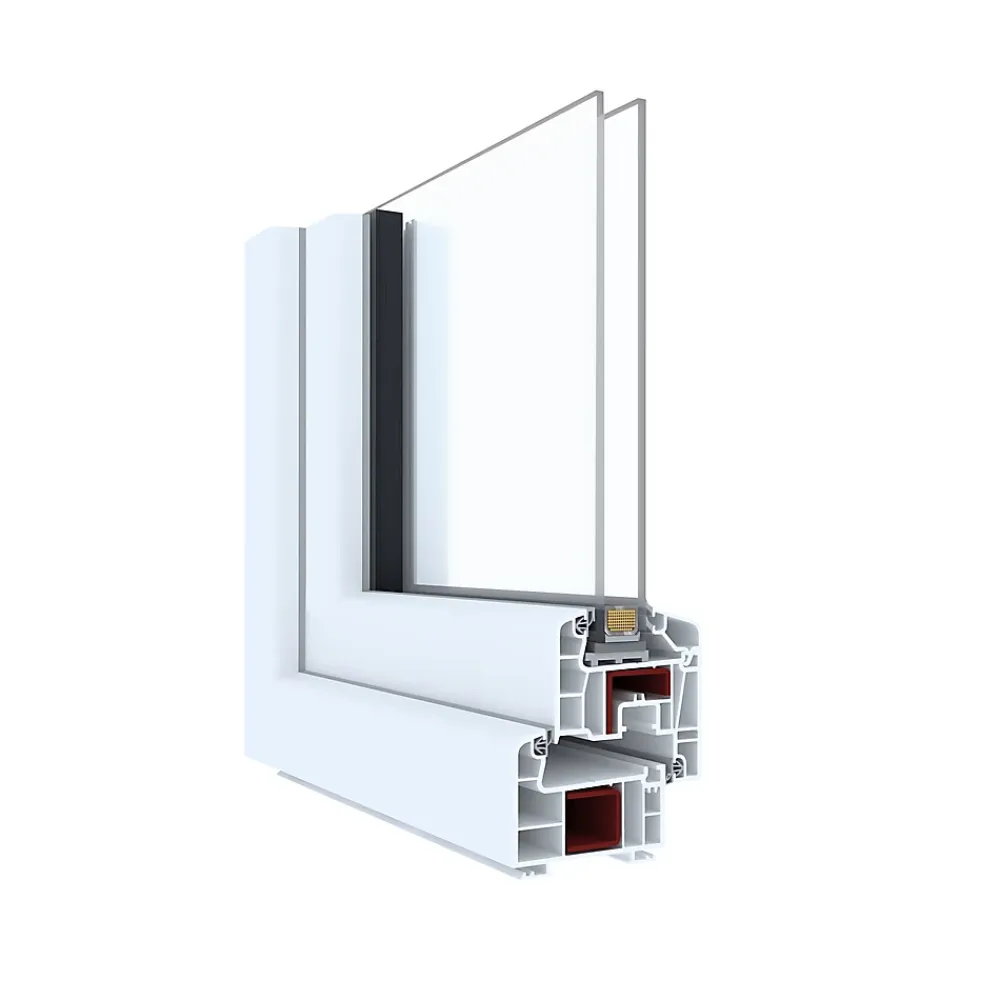 GoodHome Fenêtre Pvc<Fenêtre 1 vantail oscillo-battante, tirant droit double vitrage en PVC blanc l.85 x H.118 cm