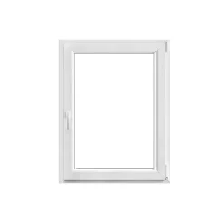 GoodHome Fenêtre Pvc<Fenêtre 1 vantail oscillo-battante, tirant droit double vitrage en PVC blanc l.85 x H.108 cm