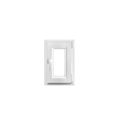 GoodHome Fenêtre 1 vantail oscillo-battante, tirant droit double vitrage en PVC blanc l.45 x H.63 cm- Fenêtre Pvc