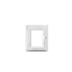 GoodHome Fenêtre Pvc<Fenêtre 1 vantail oscillo-battante, tirant gauche double vitrage en PVC blanc l.55 x H.63 cm