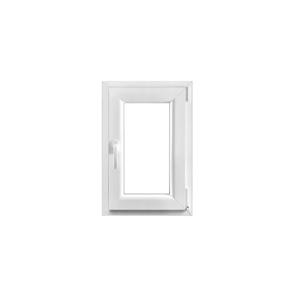 GoodHome Fenêtre Pvc<Fenêtre 1 vantail oscillo-battante, tirant droit double vitrage en PVC blanc l.55 x H.78 cm