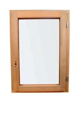 GoodHome Fenêtre Bois<Fenêtre 1 vantail tirant droit double vitrage en bois marron l.65 x H.62,8 cm