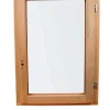 GoodHome Fenêtre 1 vantail tirant droit double vitrage en bois marron l.55 x H.77,8 cm- Fenêtre Bois
