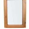 GoodHome Fenêtre 1 vantail tirant droit double vitrage en bois marron l.65 x H.97,8 cm- Fenêtre Bois
