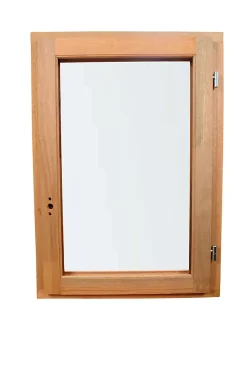 GoodHome Fenêtre Bois<Fenêtre 1 vantail tirant droit double vitrage en bois marron l.45 x H.47,8 cm