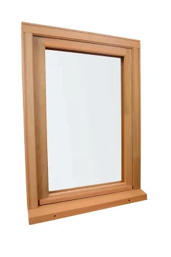 GoodHome Fenêtre Bois<Fenêtre 1 vantail tirant gauche double vitrage en bois marron l.65 x H.62,8 cm