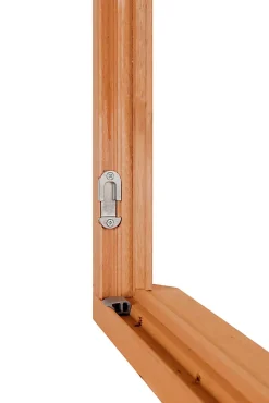 GoodHome Fenêtre 1 vantail tirant gauche double vitrage en bois marron l.45 x H.47,8 cm- Fenêtre Bois