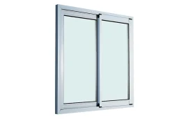 GoodHome Fenêtre Aluminium<Fenêtre 2 vantaux coulissante double vitrage en aluminium blanc l.143 x H.137 cm