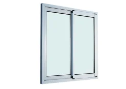 GoodHome Fenêtre Aluminium<Fenêtre 2 vantaux coulissante double vitrage en aluminium blanc l.103 x H.102 cm
