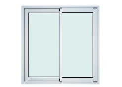 GoodHome Fenêtre Aluminium<Fenêtre 2 vantaux coulissante double vitrage en aluminium blanc l.103 x H.102 cm