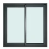GoodHome Fenêtre Aluminium<Fenêtre 2 vantaux coulissante double vitrage en aluminium gris l.123 x H.122 cm