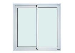 GoodHome Fenêtre Aluminium<Fenêtre 2 vantaux coulissante double vitrage en aluminium blanc l.123 x H.117 cm