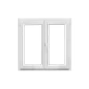 GoodHome Fenêtre Pvc<Fenêtre 2 vantaux oscillo-battante, tirant droit double vitrage en PVC blanc l.105 x H.98 cm