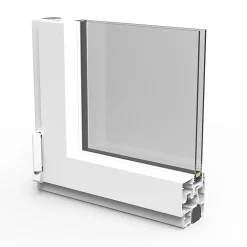 GoodHome Fenêtre Aluminium<Fenêtre 2 vantaux oscillo-battante, tirant droit double vitrage en aluminium blanc l.123 x H.117 cm
