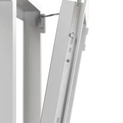 GoodHome Fenêtre Aluminium<Fenêtre 2 vantaux oscillo-battante, tirant droit double vitrage en aluminium blanc l.123 x H.117 cm