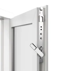 GoodHome Fenêtre Pvc<Fenêtre 2 vantaux oscillo-battante, tirant droit double vitrage en PVC blanc l.125 x H.118 cm