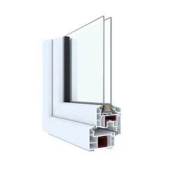 GoodHome Fenêtre Pvc<Fenêtre 2 vantaux oscillo-battante, tirant droit double vitrage en PVC blanc l.95 x H.118 cm