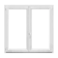 GoodHome Fenêtre Pvc<Fenêtre 2 vantaux oscillo-battante, tirant droit double vitrage en PVC blanc l.145 x H.138 cm