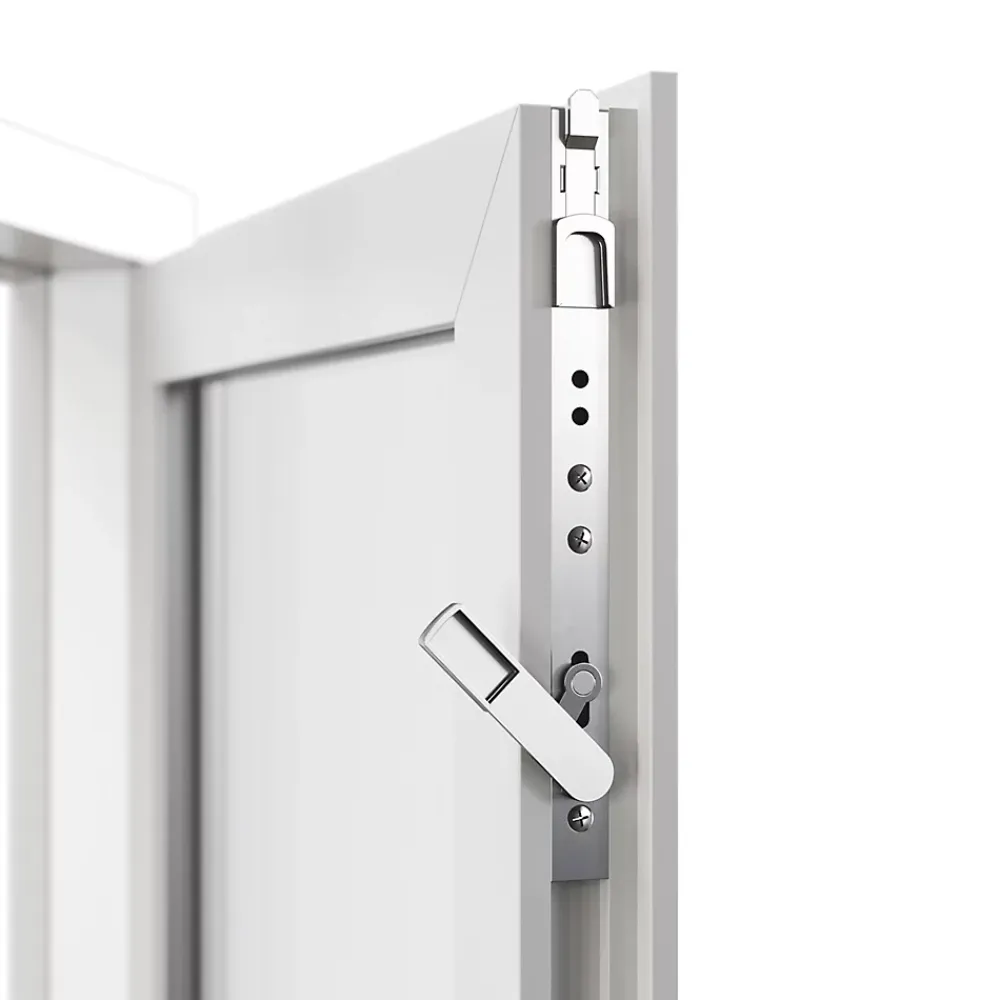 GoodHome Fenêtre 2 vantaux oscillo-battante, tirant droit double vitrage en PVC blanc l.125 x H.108 cm- Fenêtre Pvc