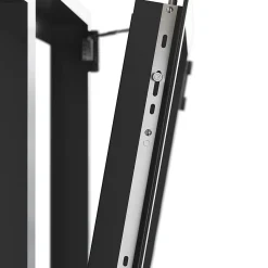 GoodHome Fenêtre Aluminium<Fenêtre 2 vantaux oscillo-battante, tirant droit double vitrage en aluminium gris l.103 x H.137 cm