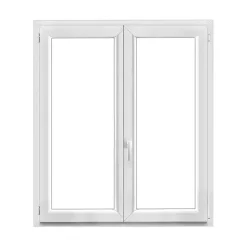 GoodHome Fenêtre Pvc<Fenêtre 2 vantaux oscillo-battante, tirant droit double vitrage en PVC blanc l.125 x H.138 cm
