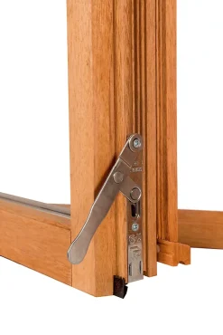 GoodHome Fenêtre 2 vantaux tirant droit double vitrage en bois marron l.125 x H.107,8 cm- Fenêtre Bois