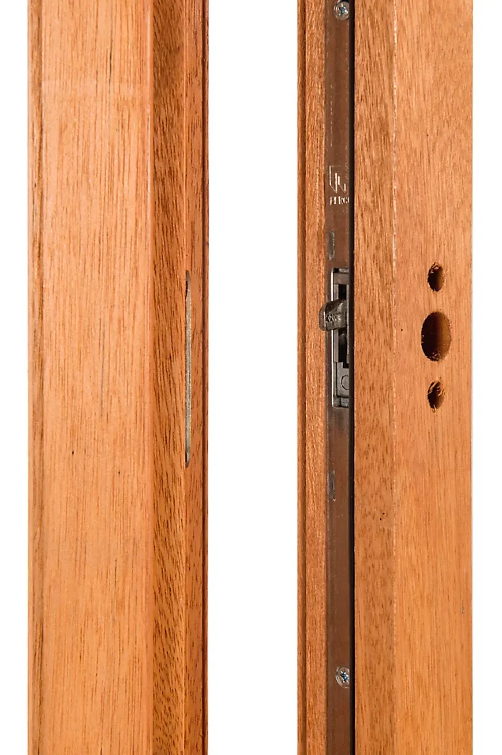 GoodHome Fenêtre 2 vantaux tirant droit double vitrage en bois marron l.125 x H.97,8 cm- Fenêtre Bois