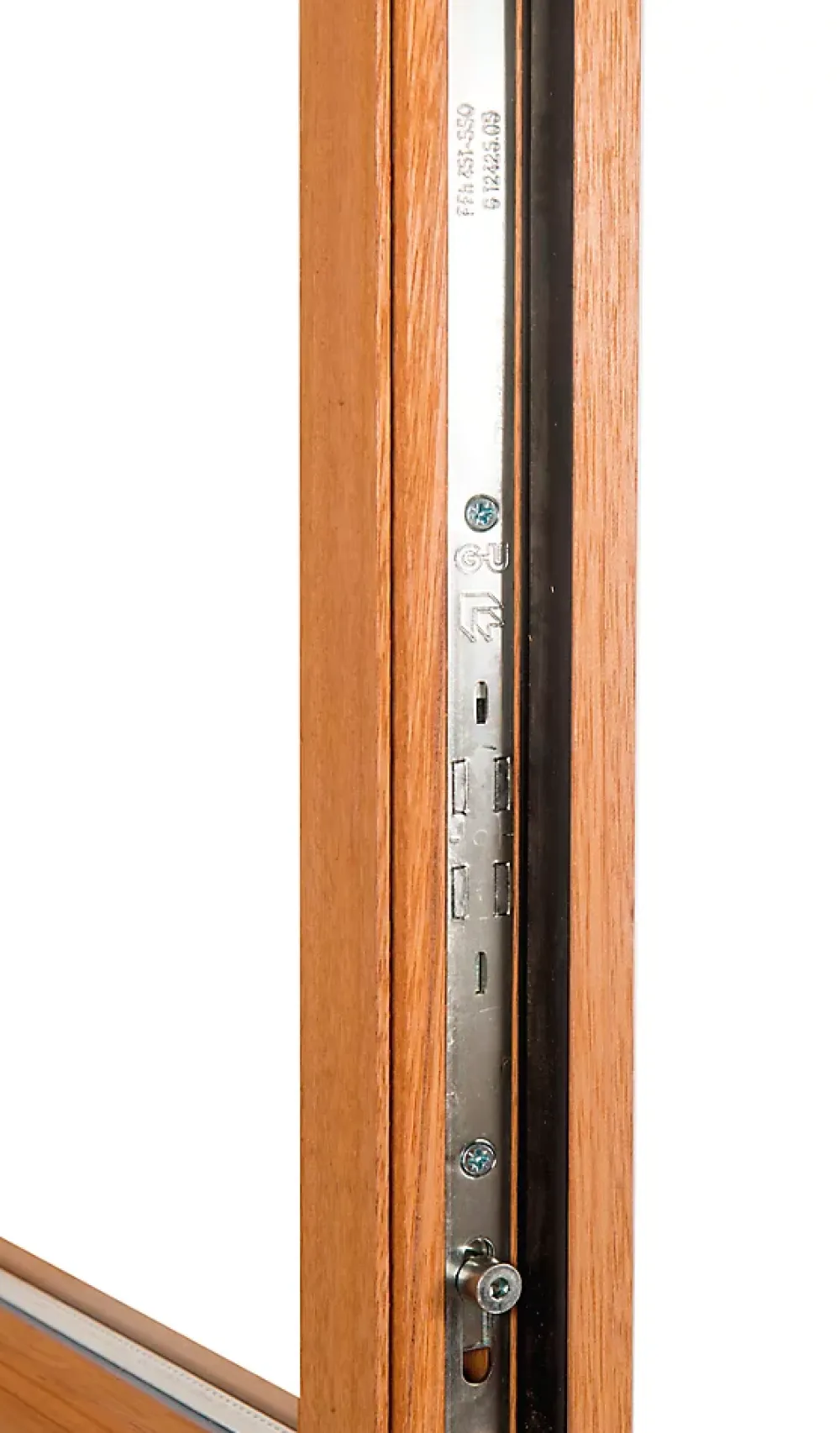 GoodHome Fenêtre 2 vantaux tirant droit double vitrage en bois marron l.125 x H.97,8 cm- Fenêtre Bois