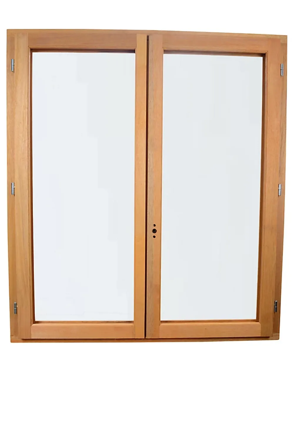 GoodHome Fenêtre Bois<Fenêtre 2 vantaux tirant droit double vitrage en bois marron l.105 x H.137,8 cm