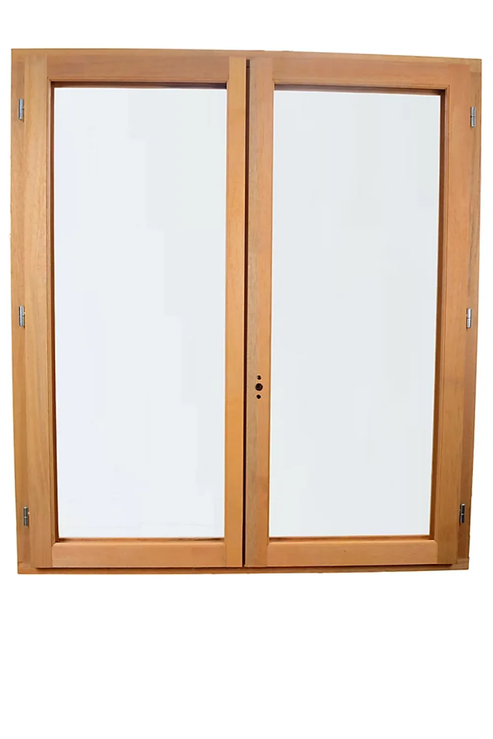 GoodHome Fenêtre Bois<Fenêtre 2 vantaux tirant droit double vitrage en bois marron l.105 x H.117,8 cm