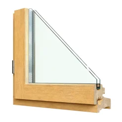 GoodHome Fenêtre Bois<Fenêtre 2 vantaux tirant droit double vitrage en bois marron l.105 x H.117,8 cm