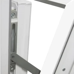 GoodHome Fenêtre abattante par le haut double vitrage en PVC blanc l.125 x H.63 cm- Fenêtre Pvc