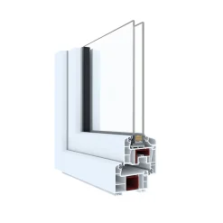 GoodHome Fenêtre abattante par le haut double vitrage en PVC blanc l.125 x H.63 cm- Fenêtre Pvc