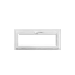 GoodHome Fenêtre Pvc<Fenêtre abattante par le haut double vitrage en PVC blanc l.105 x H.48 cm